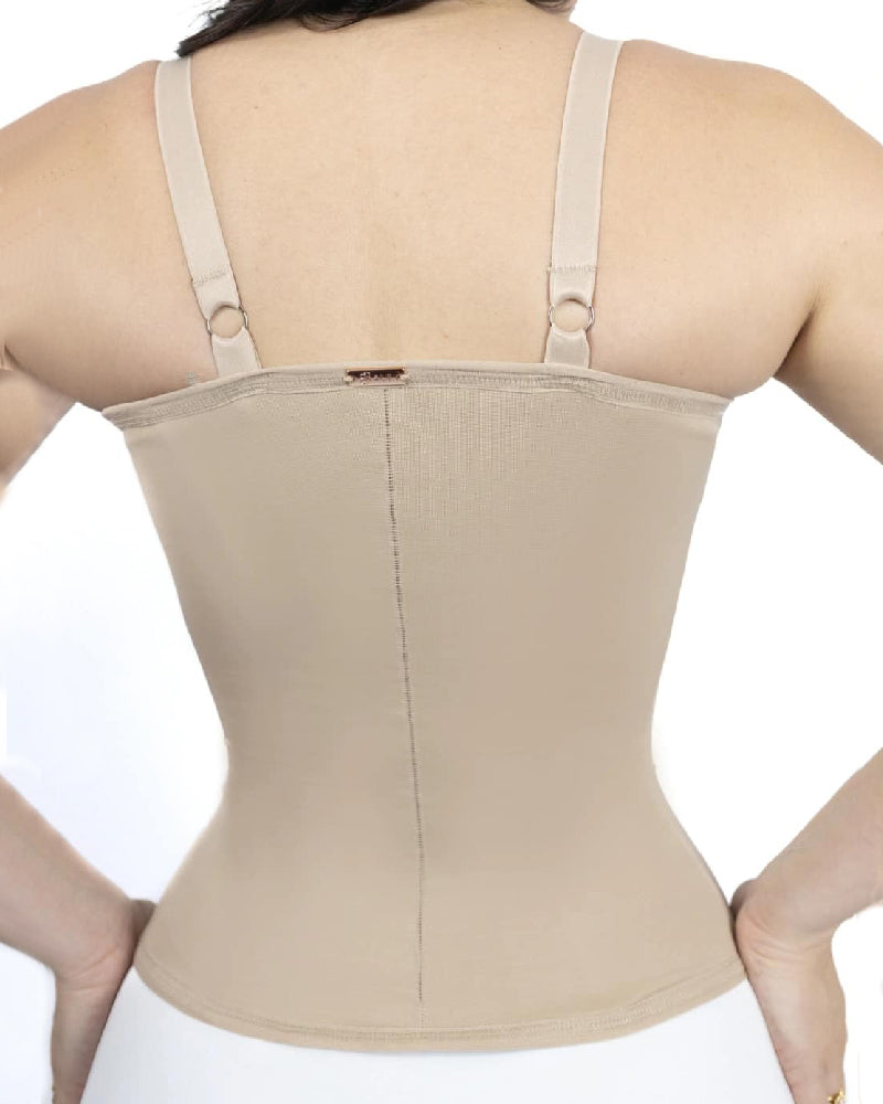 Shapshe® Seamless Satin 18 Steel Bone Corset Vest Lace Cups Bustier Top