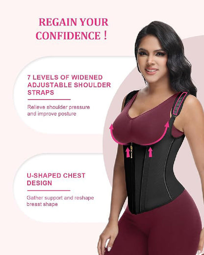 Shapshe® Waist Trainer for Women Body Shaper Corset Vest Tank Top with Steel Bones