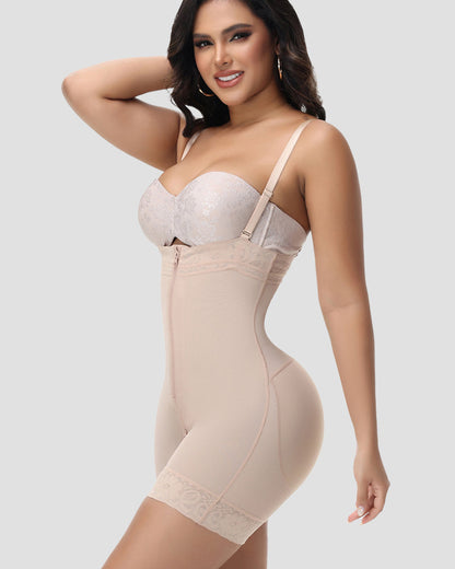 Shapshe® Fajas Zipper Crotch Detachable Straps Shaping Shorts