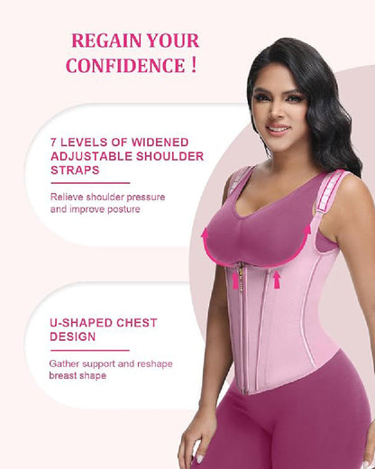 Shapshe® Waist Trainer for Women Body Shaper Corset Vest Tank Top with Steel Bones