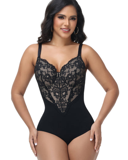 Shapshe® Sexy Lace Floral Hip Lift Shapewear Bodysuit