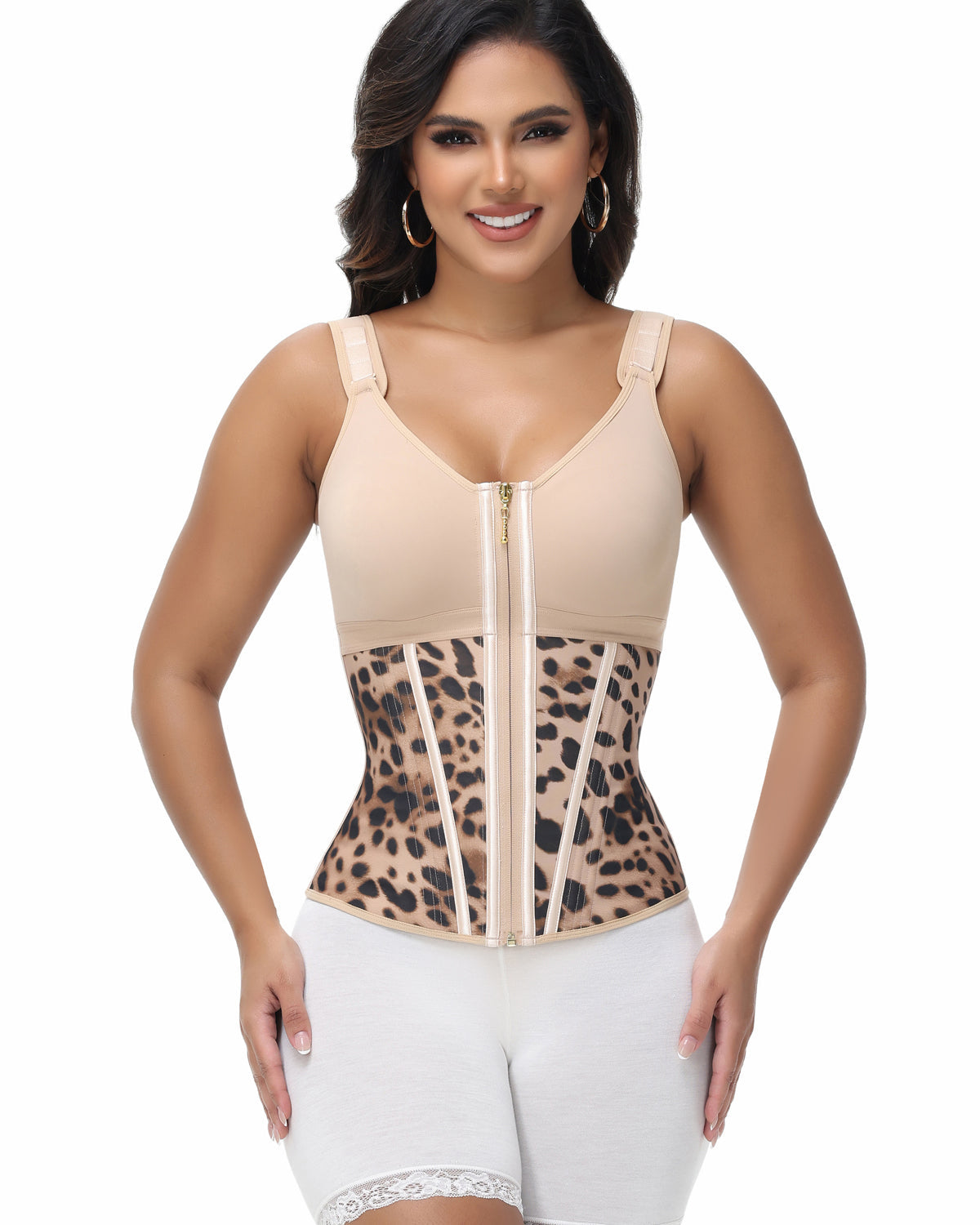 Shapshe® Fajas Colombianas Zip Front Steel Bone Tummy Control Waist Trainer