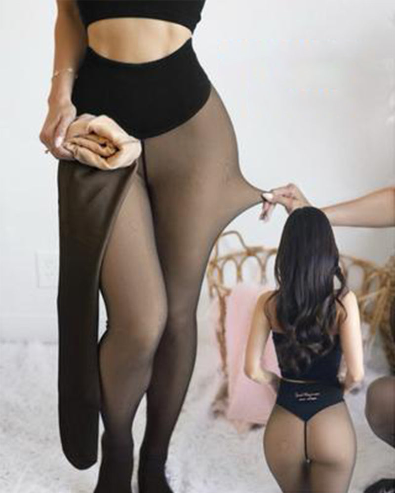 High-Waisted Fleece Lined Slim Fit Shapewear Leggings