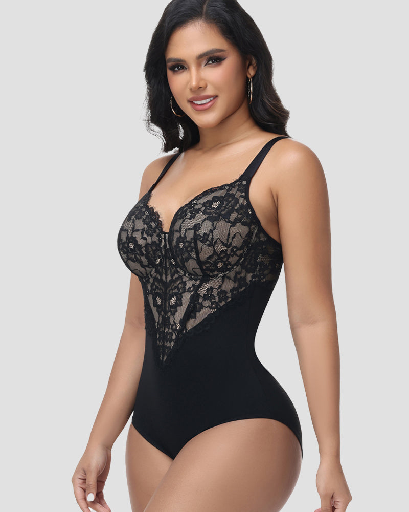 Shapshe® Sexy Lace Floral Hip Lift Shapewear Bodysuit