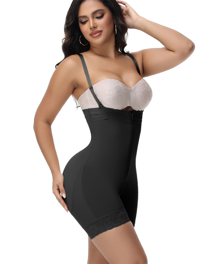 Shapshe® Fajas Zipper Crotch Detachable Straps Shaping Shorts