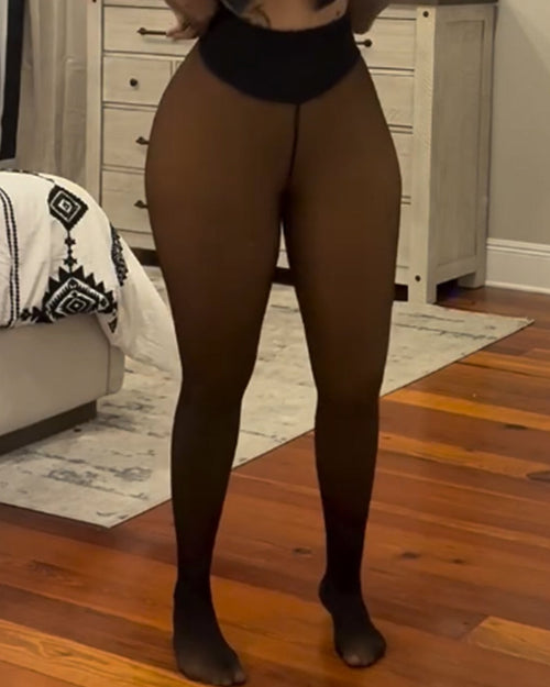 High-Waisted Fleece Lined Slim Fit Shapewear Leggings