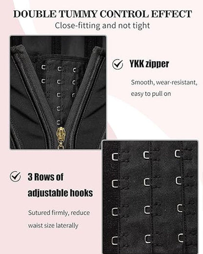 Shapshe® Waist Trainer for Women Body Shaper Corset Vest Tank Top with Steel Bones