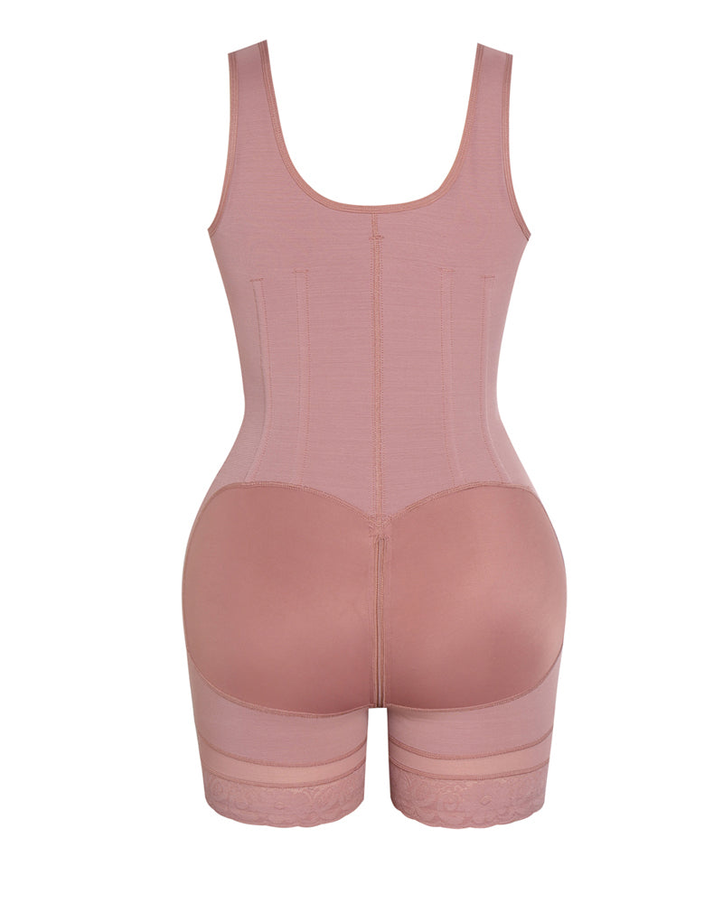 Shapshe® High compression Front Zipper Mid Thigh Shapewear