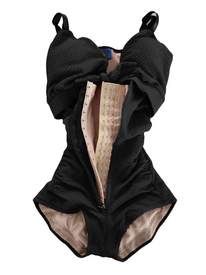 Shapshe® Women's Tummy Control Swimsuit Cutout Tie Knot Front Push Up Shapewear Bathing Suit