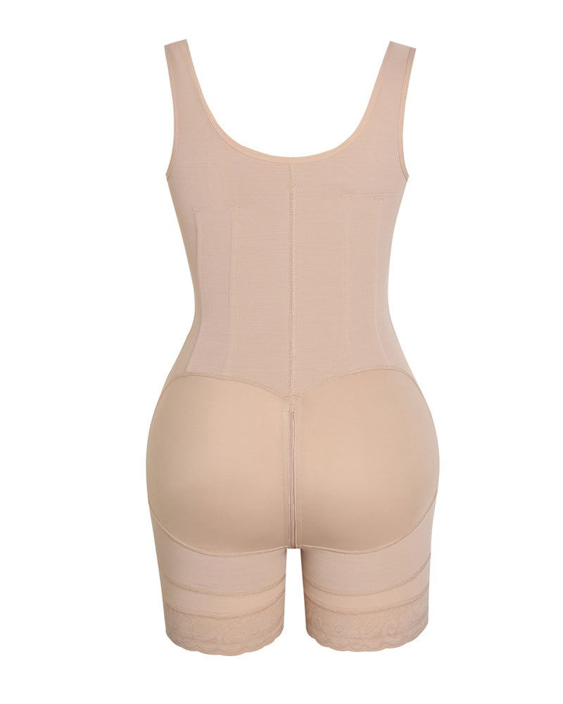 Shapshe® High compression Front Zipper Mid Thigh Shapewear
