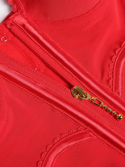 Shapshe® Fajas Colombianas Love Pattern Corset Top Zipper Waist Trainer