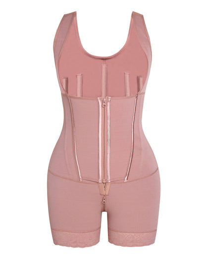 Shapshe® High compression Front Zipper Mid Thigh Shapewear