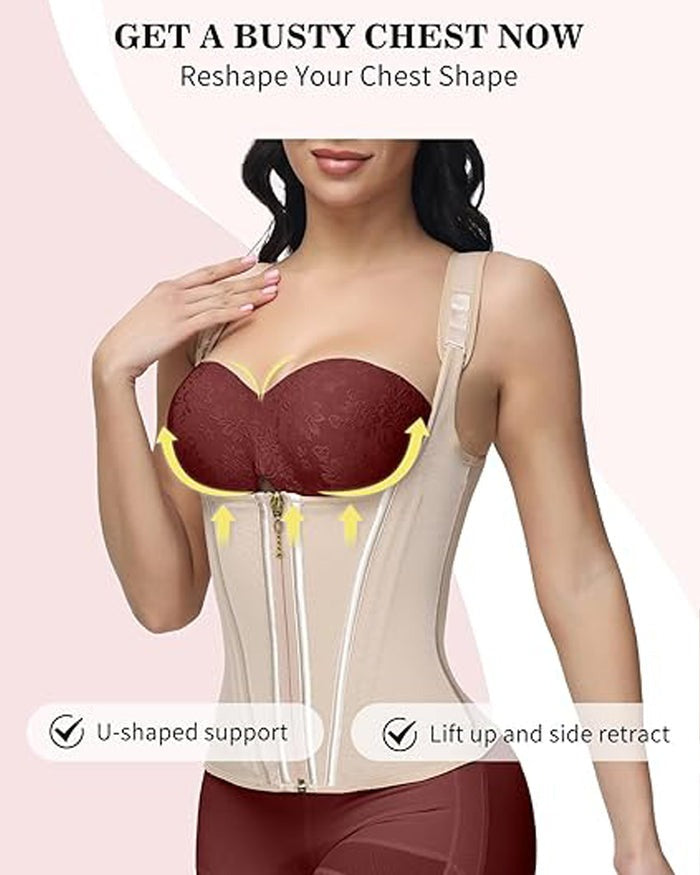 Shapshe® Waist Trainer for Women Body Shaper Corset Vest Tank Top with Steel Bones