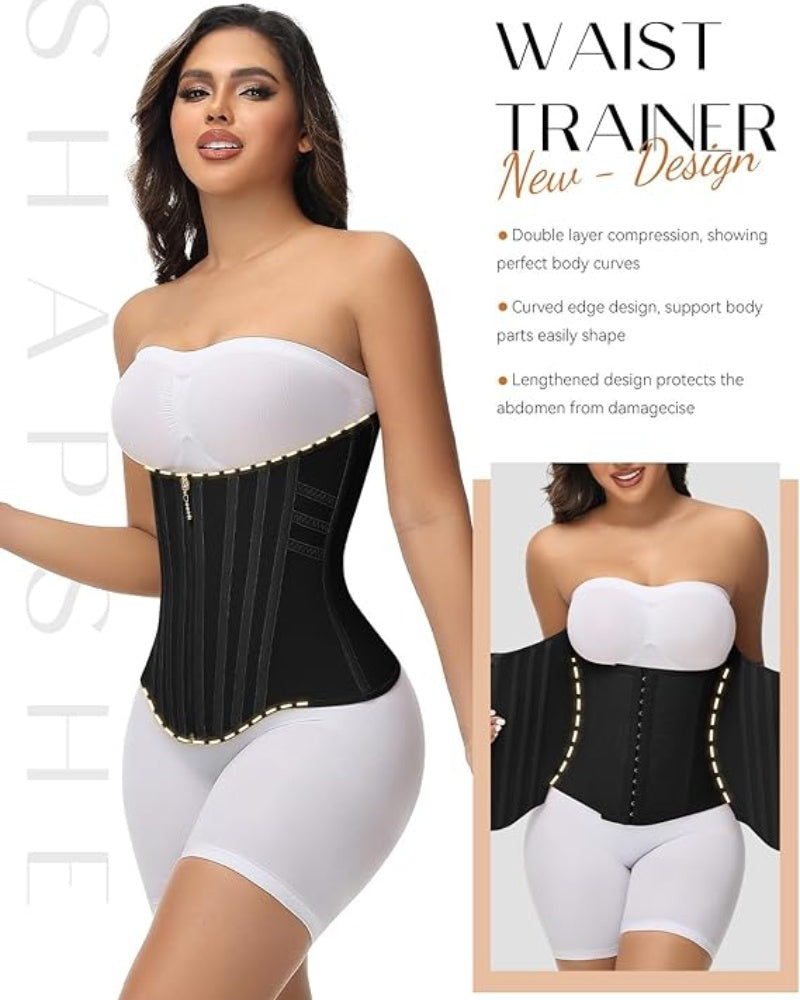 Shapshe® Curved Boned Waist Trainer High Compression Tiny Waist Corset