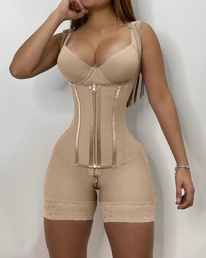 Shapshe® High compression Front Zipper Mid Thigh Shapewear