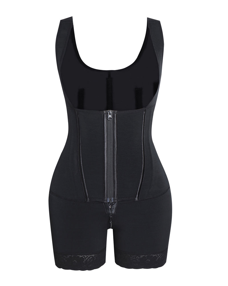 Shapshe® High compression Front Zipper Mid Thigh Shapewear