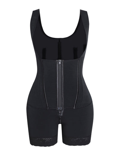 Shapshe® High compression Front Zipper Mid Thigh Shapewear