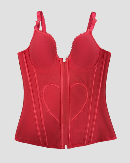 Shapshe® Fajas Colombianas Love Pattern Corset Top Zipper Waist Trainer