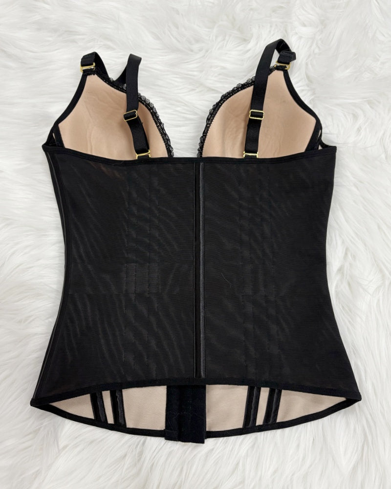 Shapshe® Fajas Colombianas Love Pattern Corset Top Zipper Waist Trainer