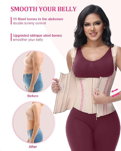 Shapshe® Waist Trainer for Women Body Shaper Corset Vest Tank Top with Steel Bones
