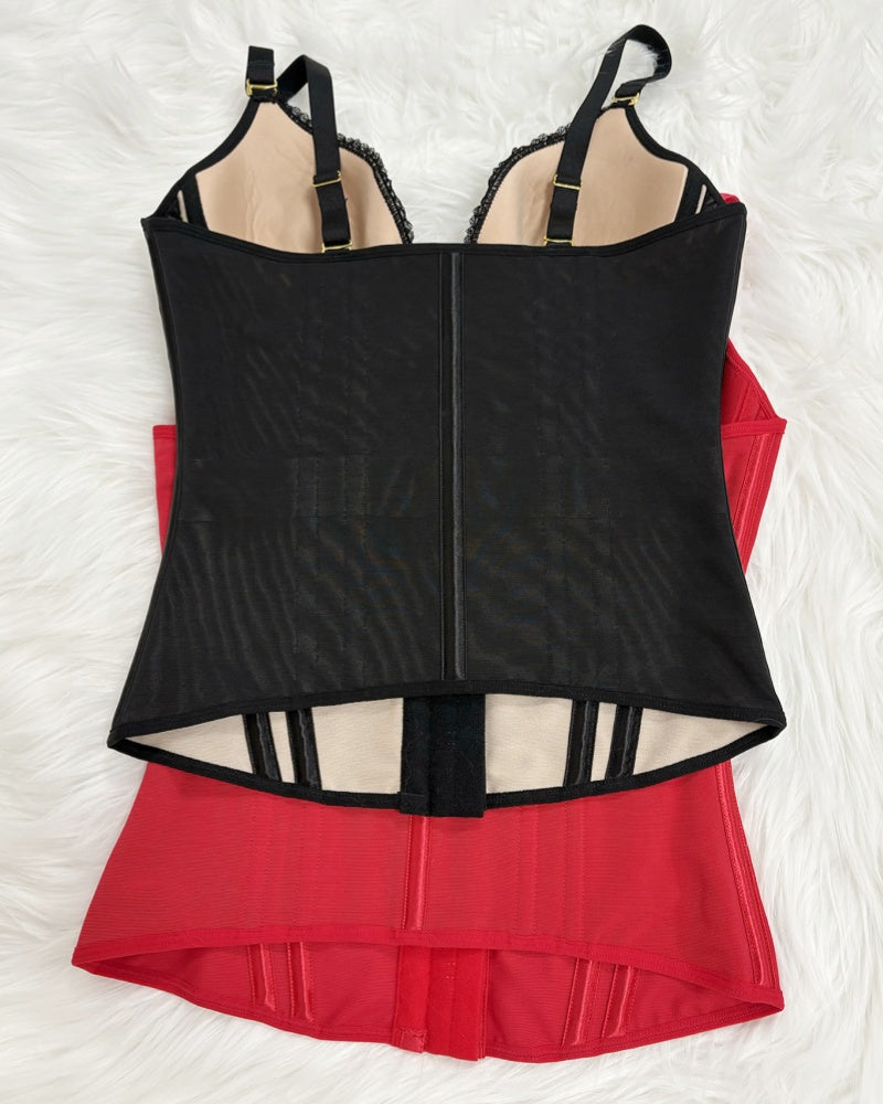 Shapshe® Fajas Colombianas Love Pattern Corset Top Zipper Waist Trainer