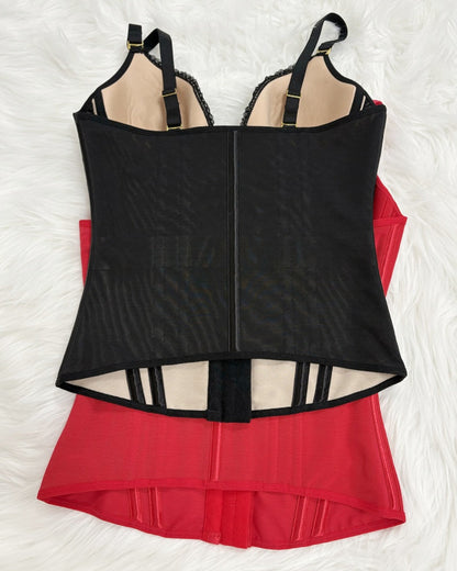 Shapshe® Fajas Colombianas Love Pattern Corset Top Zipper Waist Trainer