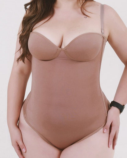 Shapshe® Sexy Back Lace-up Thong Seamless Skinny Bodysuit