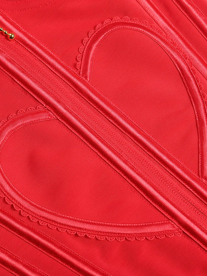 Shapshe® Fajas Colombianas Love Pattern Corset Top Zipper Waist Trainer