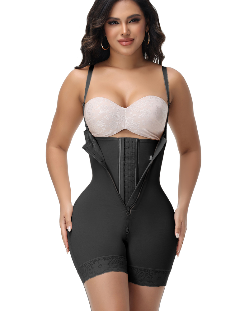 Shapshe® Fajas Zipper Crotch Detachable Straps Shaping Shorts