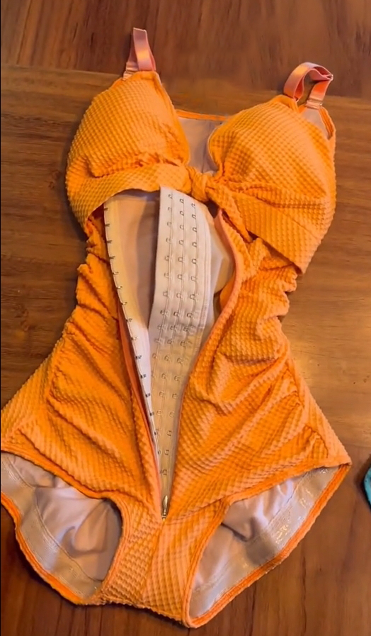 Shapshe® Women's Tummy Control Swimsuit Cutout Tie Knot Front Push Up Shapewear Bathing Suit