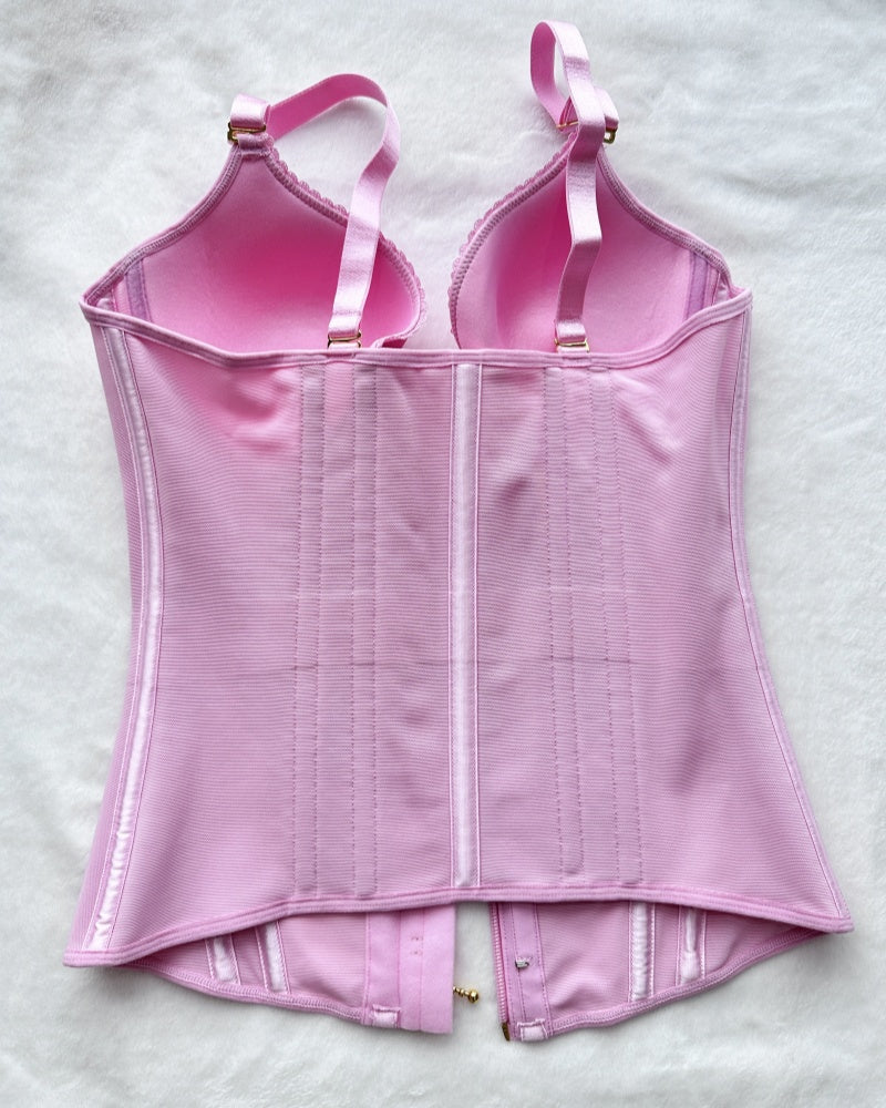 Shapshe® Fajas Colombianas Love Pattern Corset Top Zipper Waist Trainer