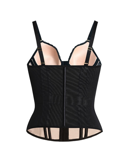 Shapshe® Fajas Colombianas Love Pattern Corset Top Zipper Waist Trainer