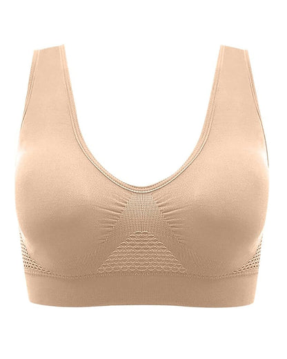 Women's Hollow Out Anti-Sagging High Support Sports Bra Breathable Yoga Top Bras