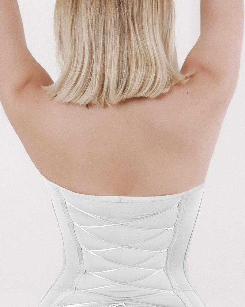 Shapshe® Sexy Back Lace-up Thong Seamless Skinny Bodysuit