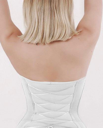 Shapshe® Sexy Back Lace-up Thong Seamless Skinny Bodysuit